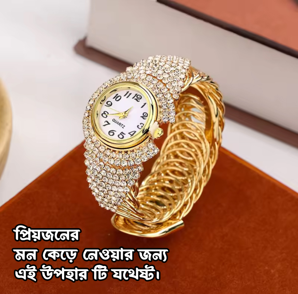 Versatile Casual Style Full Diamond Fashion Quartz Women Watches